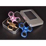 Wholesale Aluminum Metal Classic Fidget Spinner Hand Stress Reducer Toy for Anxiety Adult, Child (Black)